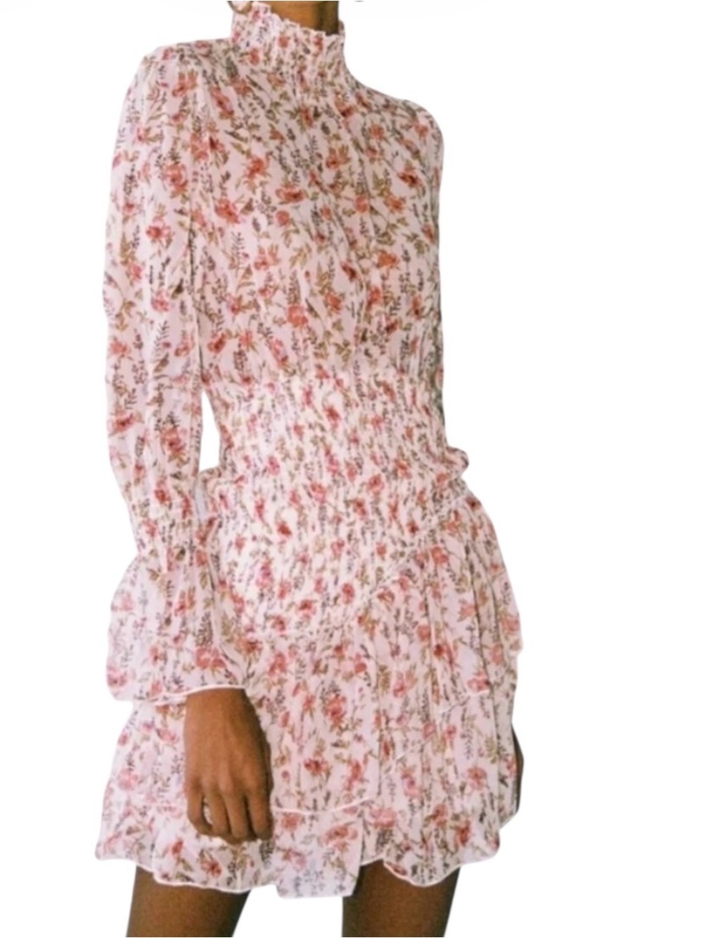 Princess Polly Guetta Mini Dress Size 6 White Pink Floral
